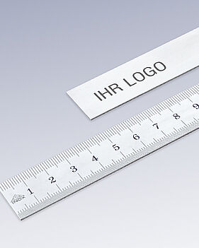 Stiefelmayer-Contento Präzisionsmaßstab mit individueller Beschriftung (z.B. Logo etc.)